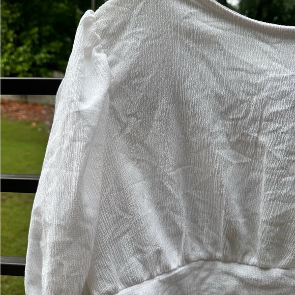 H&M White Puff Sleeve Crop Blouse - Picture 4 of 5